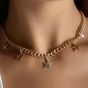 Gold Chain and Star Charm Choker